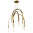 Curva Integrated Led 38in Brass Chandelier With Handcrafted Glass | 1725P38-6-624