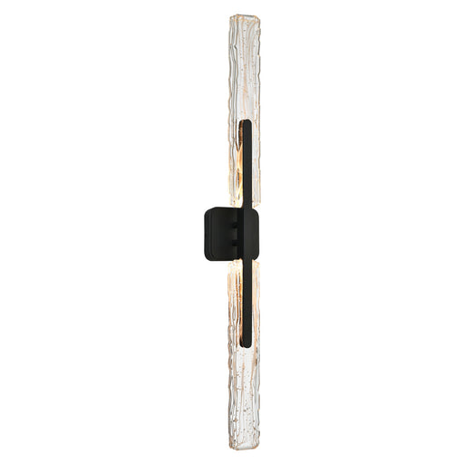 Curva Integrated Led 36in Sand Black Indoor-outdoor Wall Light With Handcrafted Glass | 1725W36-2-101-A