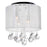 CWI Lighting Water Drop 4 Light Drum Shade Flush Mount With Chrome Finish