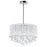 CWI Lighting Water Drop 6 Light Drum Shade Chandelier With Chrome Finish