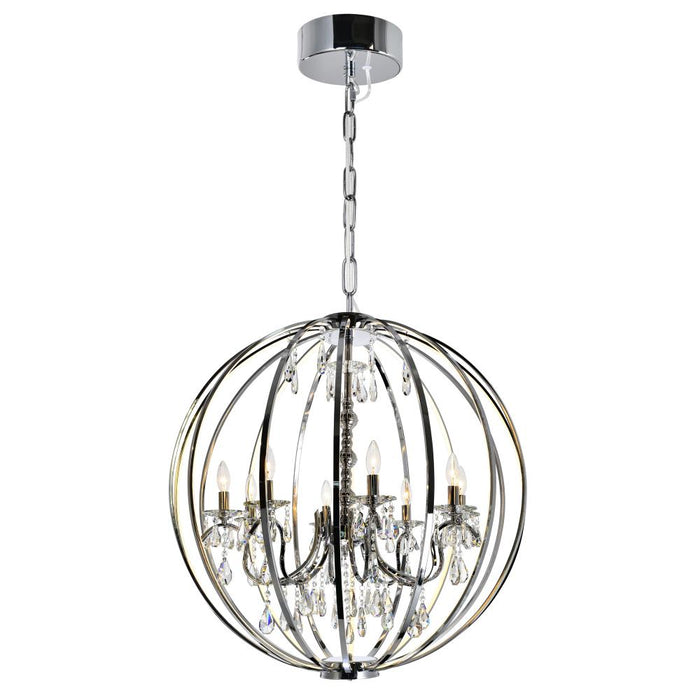 Abia 8 Light Up Chandelier With Chrome Finish | 5025P34C-8
