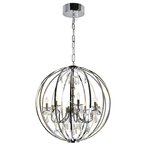 CWI Lighting Abia 8 Light Up Chandelier With Chrome Finish