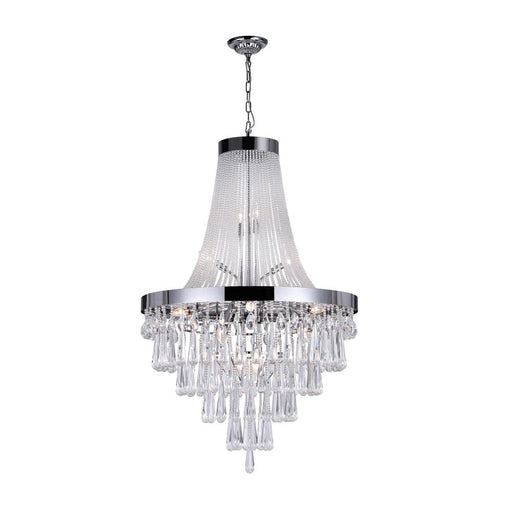 CWI Lighting Vast 17 Light Down Chandelier With Chrome Finish