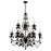 Keen 9 Light Up Chandelier With Black Finish | 5095P32B-9