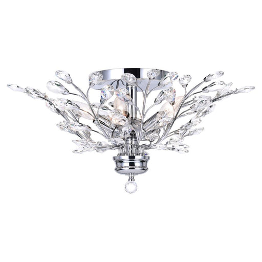 Ivy 3 Light Drum Shade Flush Mount With Chrome Finish | 5206C16C