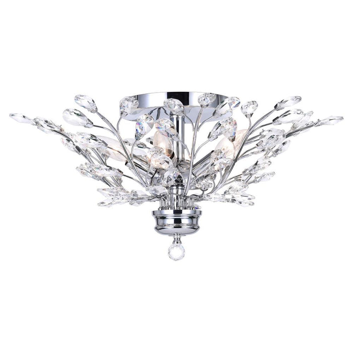 Ivy 3 Light Drum Shade Flush Mount With Chrome Finish | 5206C16C
