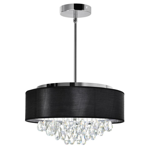 CWI Lighting Dash 4 Light Drum Shade Chandelier With Chrome Finish