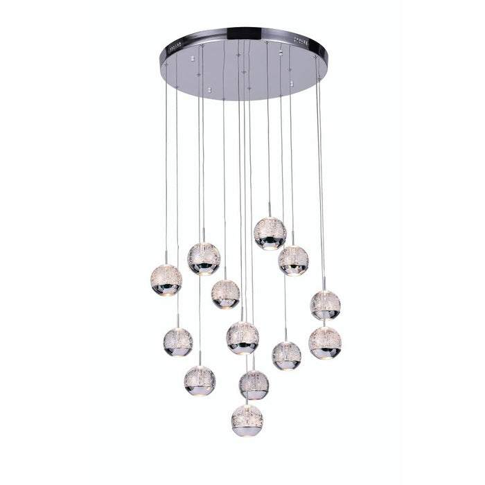 CWI Lighting Perrier 13 Light Multi Light Pendant With Chrome Finish