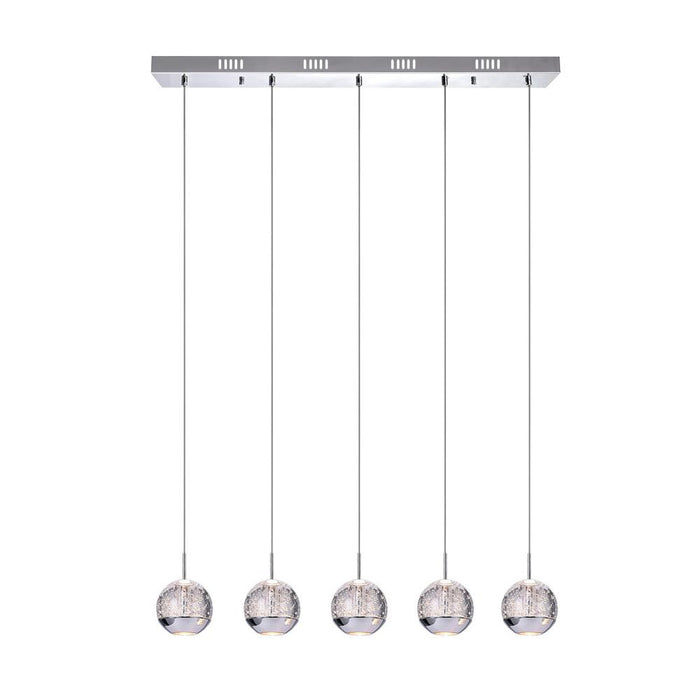 CWI Lighting Perrier 5 Light Multi Light Pendant With Chrome Finish