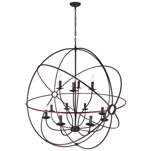 CWI Lighting Arza 12 Light Up Chandelier With Brown Finish