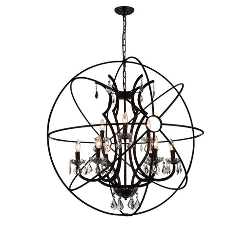 CWI Lighting Campechia 9 Light Up Chandelier With Brown Finish