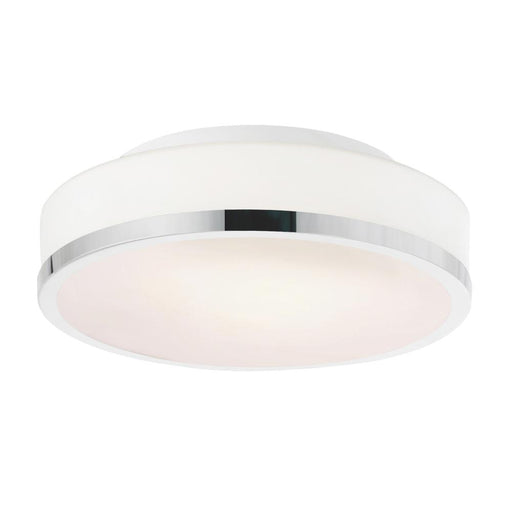 CWI Lighting Frosted 2 Light Drum Shade Flush Mount With Satin Nickel Finish
