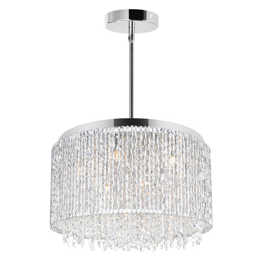 CWI Lighting Claire 10 Light Drum Shade Chandelier With Chrome Finish