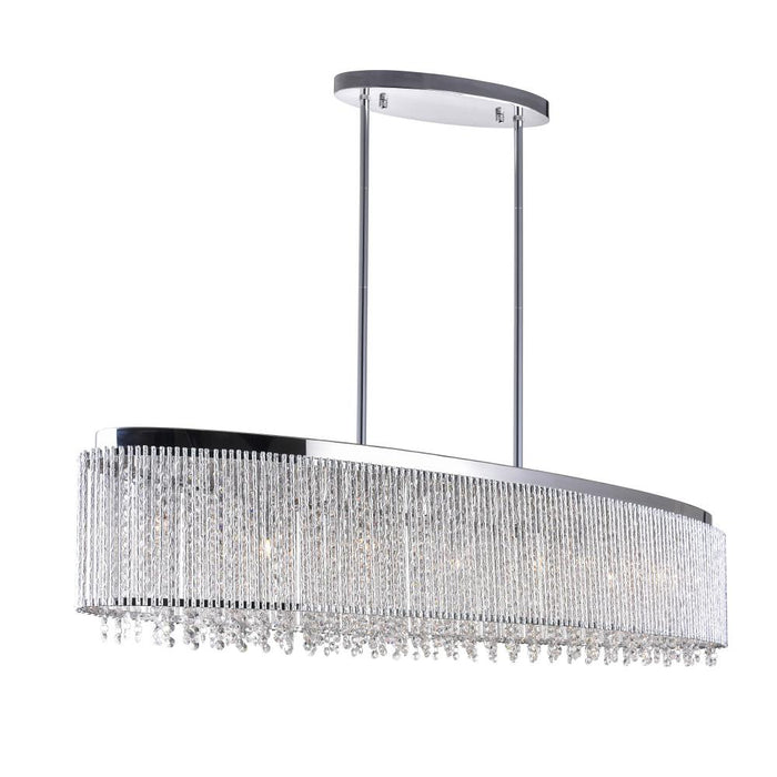 CWI Lighting Claire 7 Light Drum Shade Chandelier With Chrome Finish