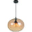 CWI Lighting Glass 4 Light Down Pendant With Amber Finish