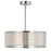 CWI Lighting Mikayla 3 Light Drum Shade Chandelier With Satin Nickel Finish