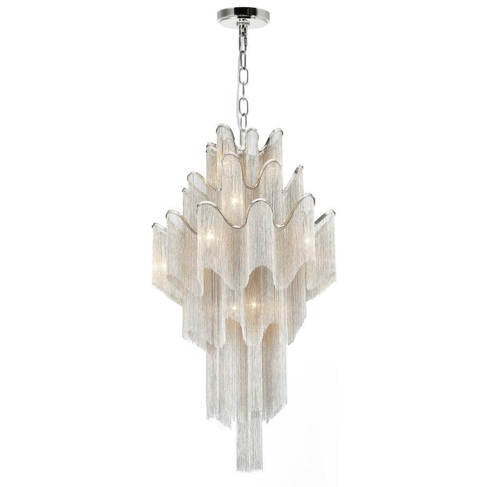 CWI Lighting Daisy 17 Light Down Chandelier With Chrome Finish