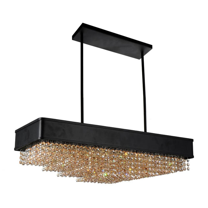 CWI Lighting Medina 10 Light Drum Shade Chandelier With Black Finish