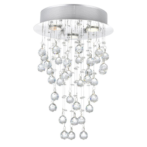 Rain Drop 3 Light Flush Mount With Chrome Finish | 6601C12C