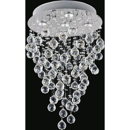 Rain Drop 5 Light Flush Mount With Chrome Finish | 6601C16C