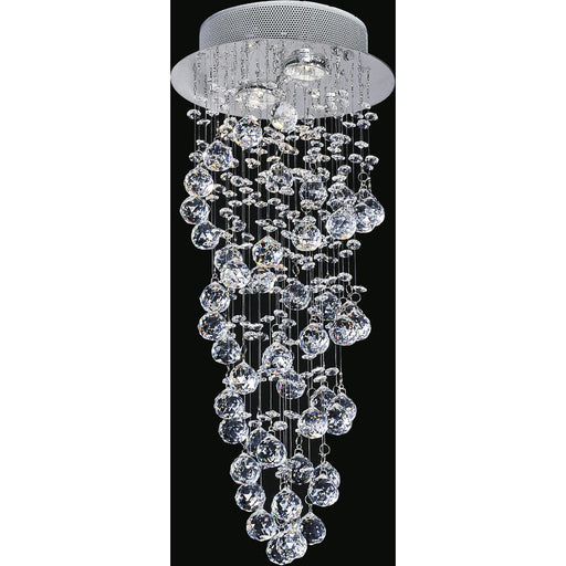 CWI Lighting Double Spiral 2 Light Flush Mount With Chrome Finish