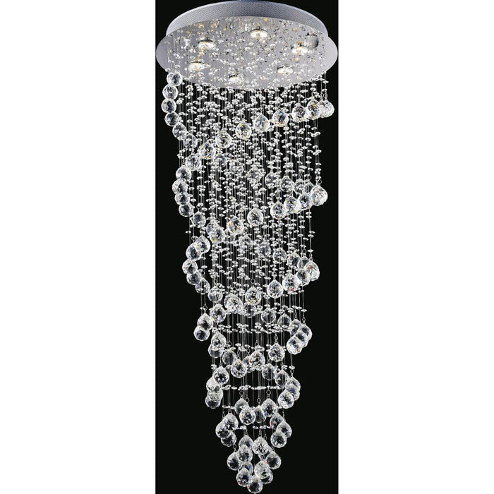 Double Spiral 6 Light Flush Mount With Chrome Finish | 6606C20C