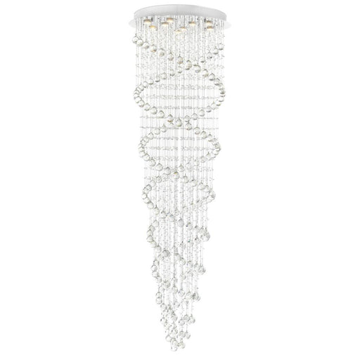 Double Spiral 9 Light Flush Mount With Chrome Finish | 6606C24C