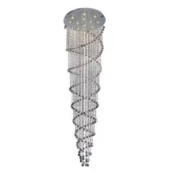 Double Spiral 12 Light Flush Mount With Chrome Finish | 6606C32C