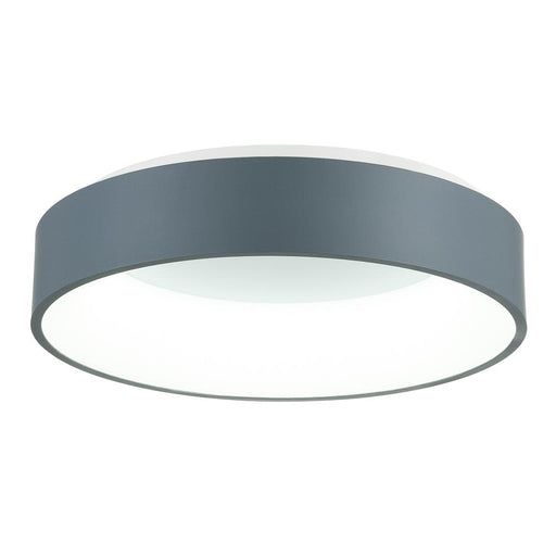 CWI Lighting Arenal LED Drum Shade Flush Mount With Gray & White Finish