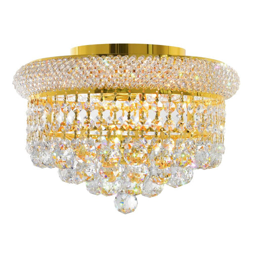 Empire 3 Light Flush Mount With Gold Finish | 8001C12G
