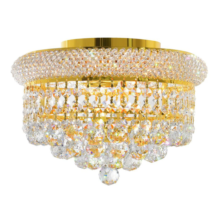 Empire 3 Light Flush Mount With Gold Finish | 8001C12G