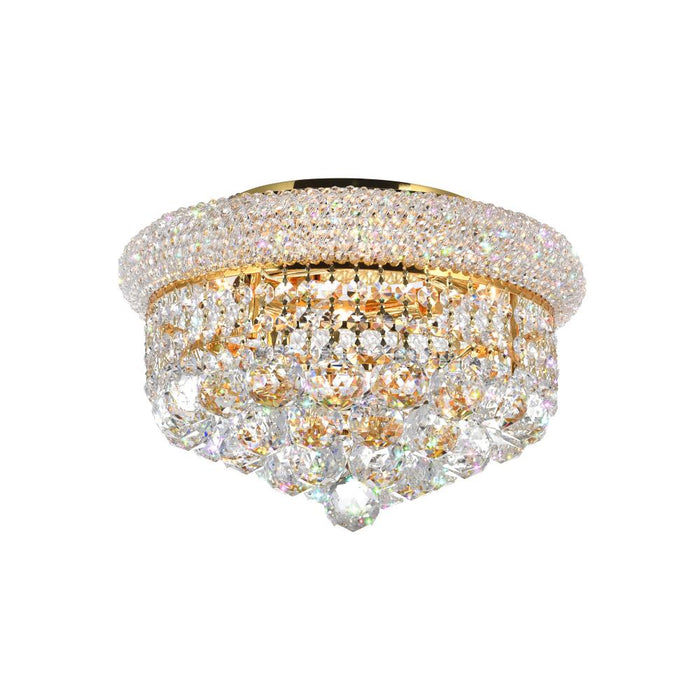 Empire 4 Light Flush Mount With Gold Finish | 8001C14G