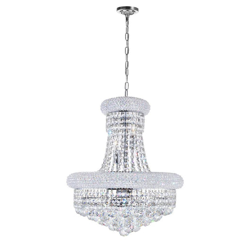 Empire 8 Light Down Chandelier With Chrome Finish | 8001P18C