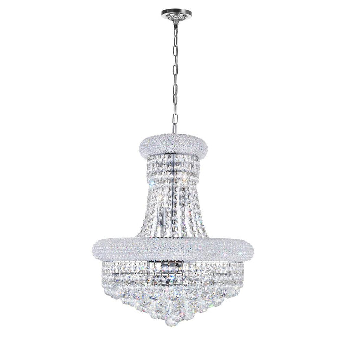 Empire 8 Light Down Chandelier With Chrome Finish | 8001P18C