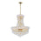 Empire 8 Light Down Chandelier With Gold Finish | 8001P18G