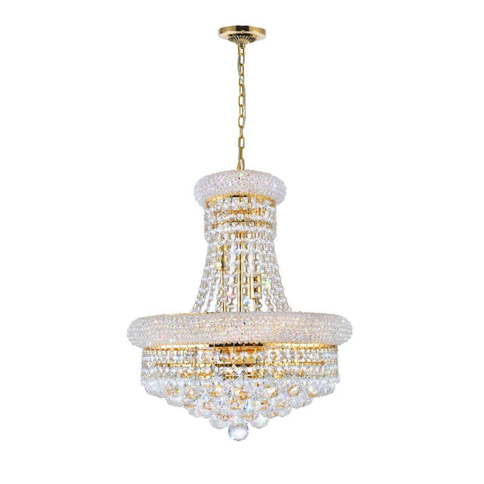 CWI Lighting Empire 8 Light Down Chandelier With Gold Finish