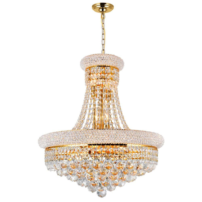 Empire 14 Light Down Chandelier With Gold Finish | 8001P20G