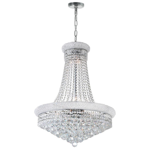 Empire 17 Light Down Chandelier With Chrome Finish | 8001P24C