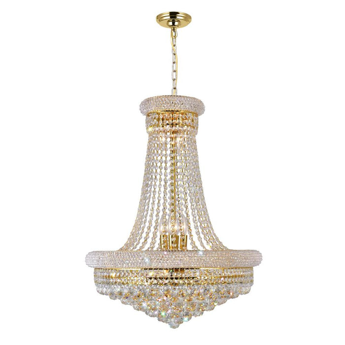 Empire 17 Light Down Chandelier With Gold Finish | 8001P24G
