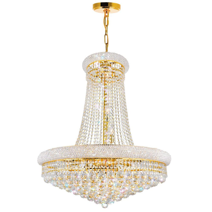 CWI Lighting Empire 18 Light Down Chandelier With Gold Finish