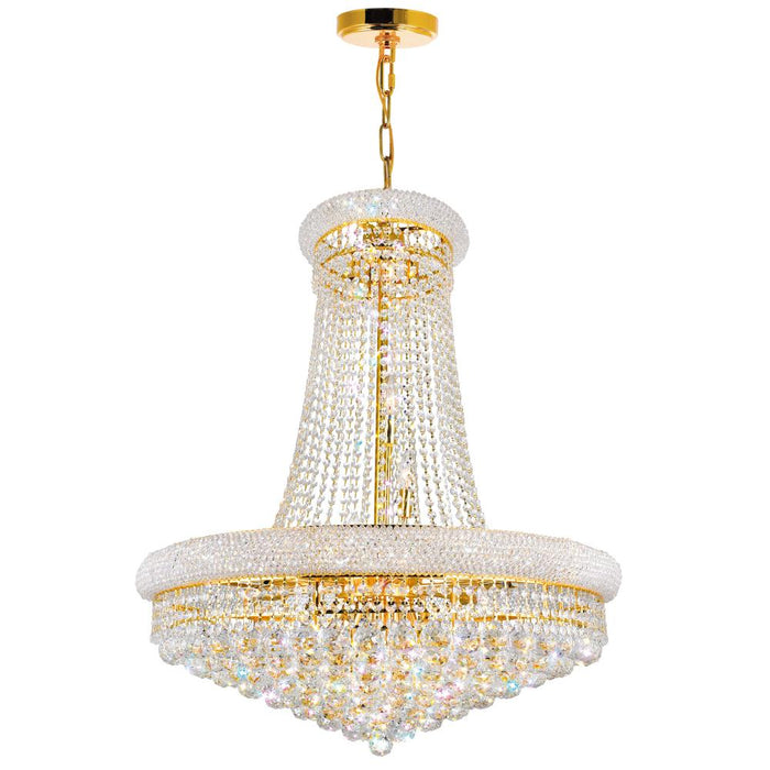Empire 18 Light Down Chandelier With Gold Finish | 8001P28G