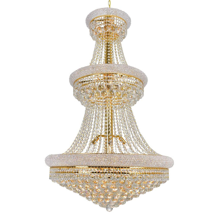 Empire 32 Light Down Chandelier With Gold Finish | 8001P30G