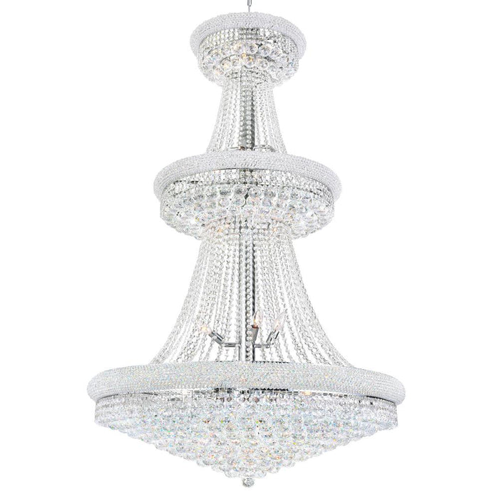 Empire 34 Light Down Chandelier With Chrome Finish | 8001P36C