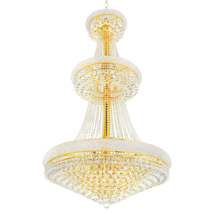 CWI Lighting Empire 34 Light Down Chandelier With Gold Finish