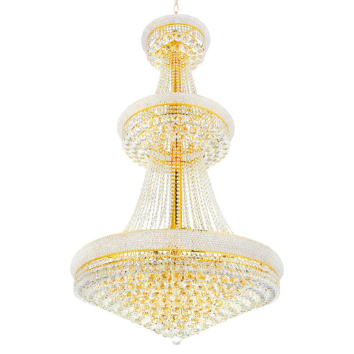 Empire 34 Light Down Chandelier With Gold Finish | 8001P36G