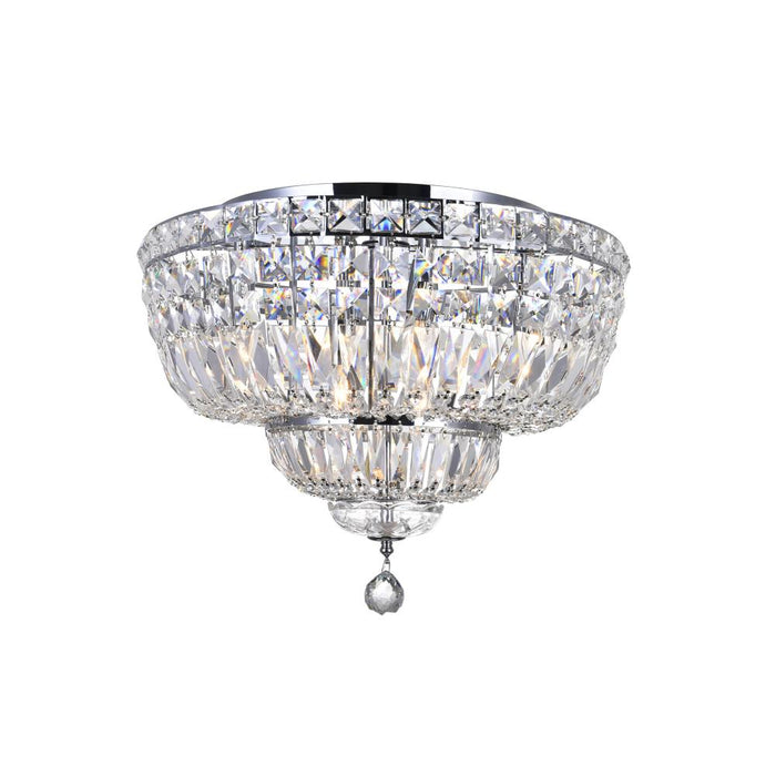 Stefania 8 Light Bowl Flush Mount With Chrome Finish | 8003C20C
