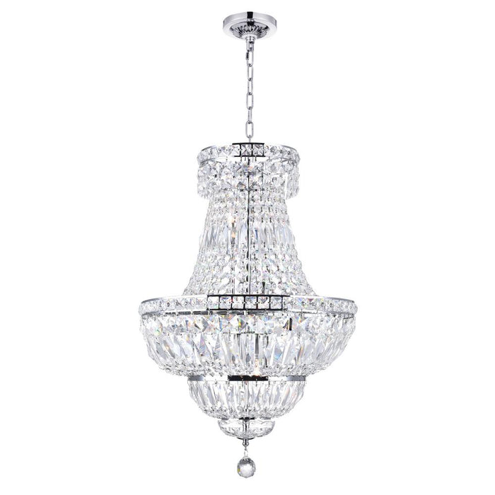 CWI Lighting Stefania 8 Light Down Chandelier With Chrome Finish