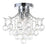 CWI Lighting Princess 3 Light Flush Mount With Chrome Finish