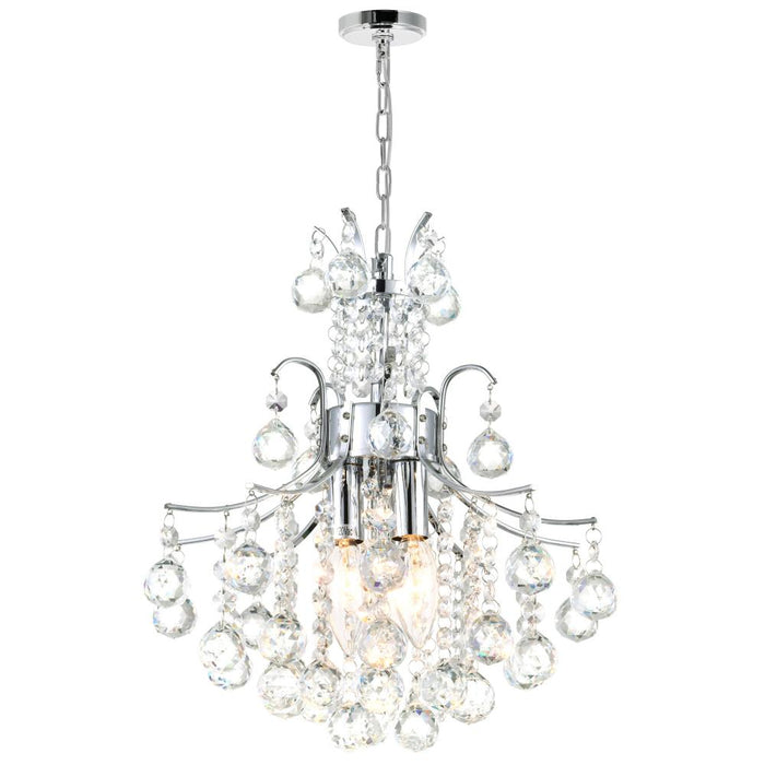 Princess 3 Light Mini Chandelier With Chrome Finish | 8012P12C