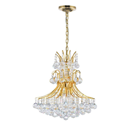 CWI Lighting Princess 8 Light Down Chandelier With Gold Finish
